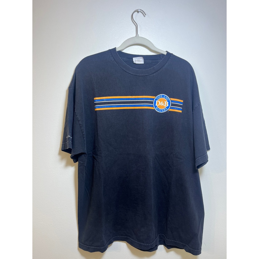 Dave and Busters Graphic T-Shirt Navy Blue Cotton Short Sleeve Logo Tee Mens